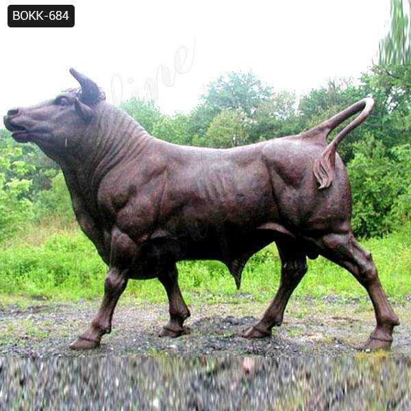 Hand Made Strong Outdoor Large Copper Bull Statue