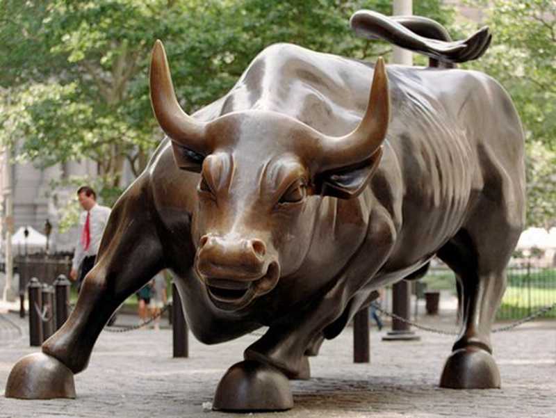 Large Antique Bronze Bull Sculpture for sale