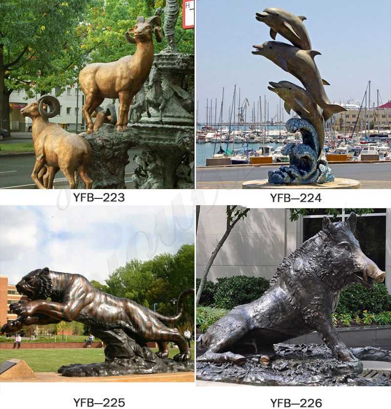 Large Outdoor Casting Bronze Wildlife Bull Statue Animal Sculpture