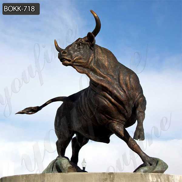 Large Outdoor Casting Bronze Wildlife Bull Statues