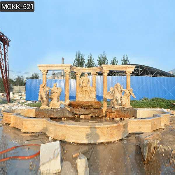 Large Outdoor Luxury Water Fountain with Roman Horse and Figure Statues for Sale MOKK-521