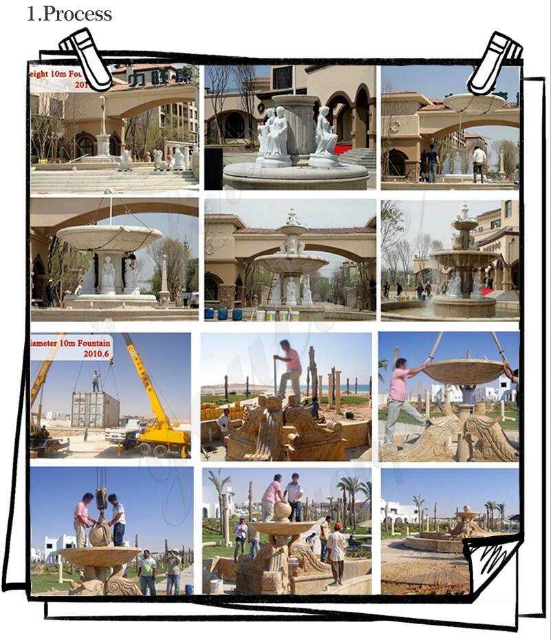 Large Outdoor Marble Fountains for sale