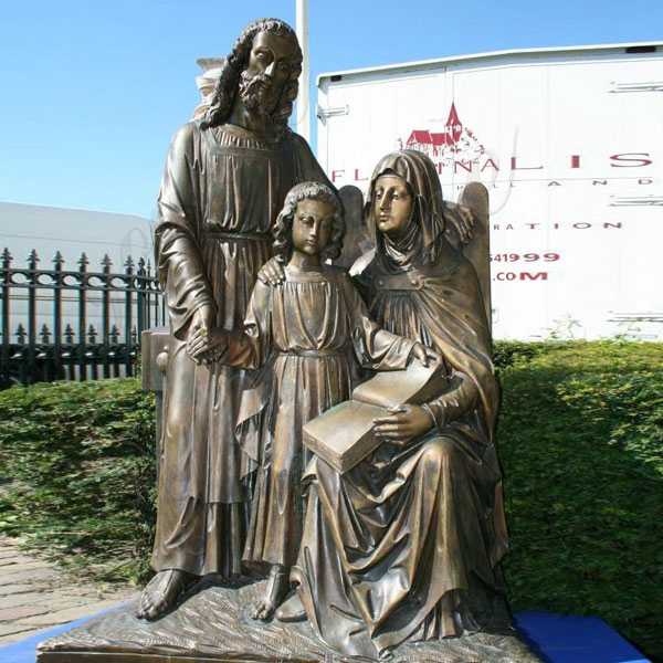 Mary Joseph and Jesus Bronze Statues