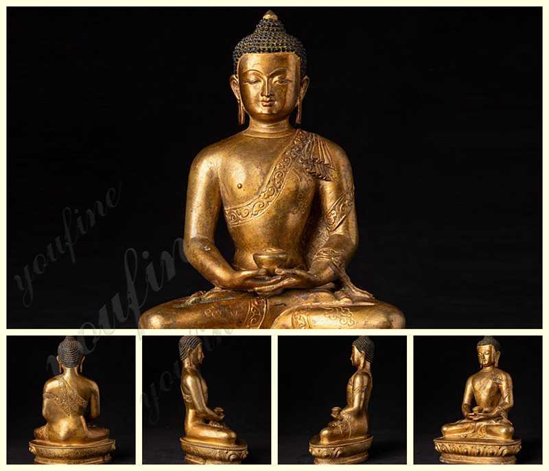 Old Nepali Bronze Buddha Statue