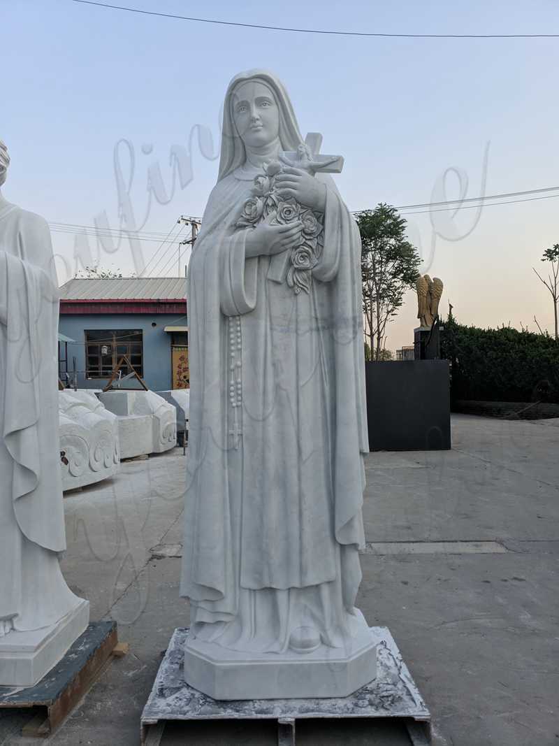 Our Lady of Mary White Marble Statue for sale