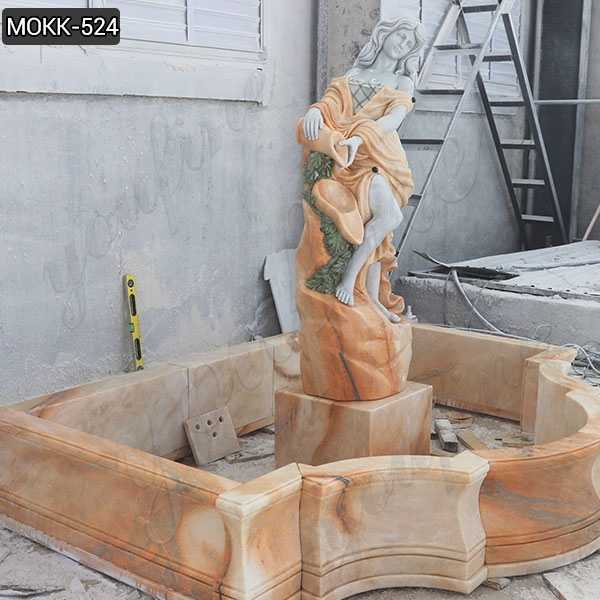 red marble Female Statue Water Fountains