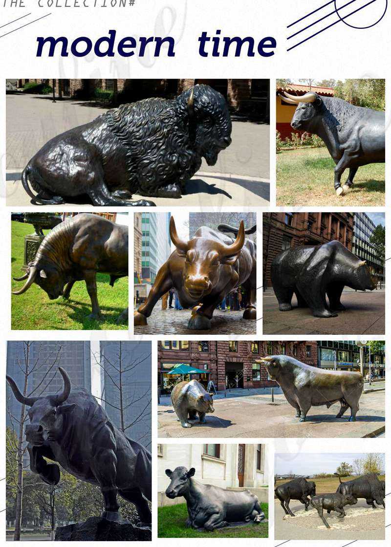 Outdoor Large Copper Bull Statue
