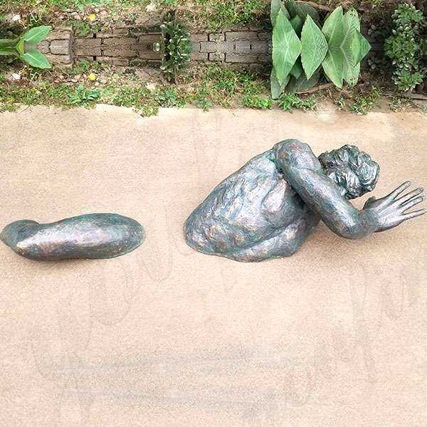 Modern Matteo Pugliese Bronze Man Sculpture