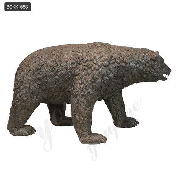 Life Size Wild Casting Bronze Standing Bear Statue for Sale  BOKK-658-YouFine Sculpture