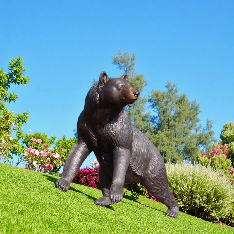 large Wild bronze Outdoor Bear Sculpture