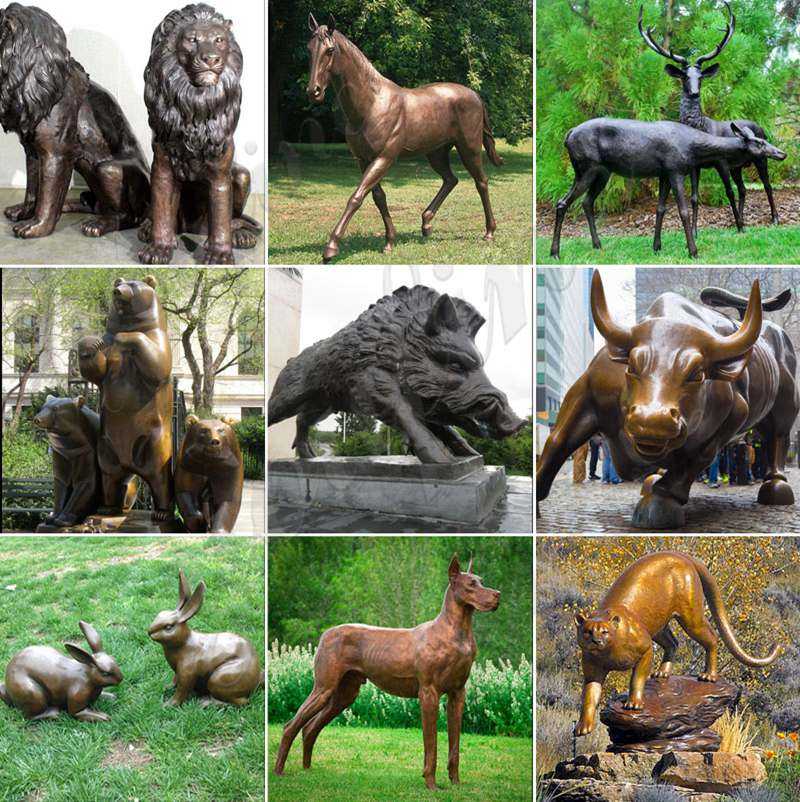 Wildlife Outdoor Bronze Leopard Sculpture