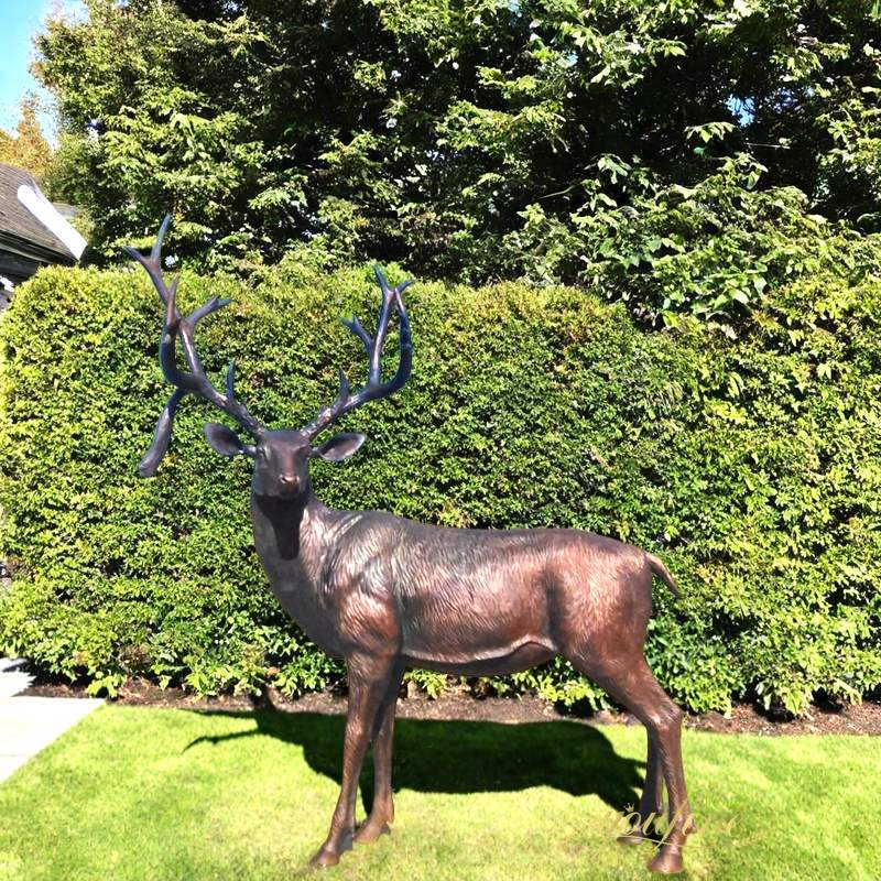 garden Bronze Reindeer Sculpture