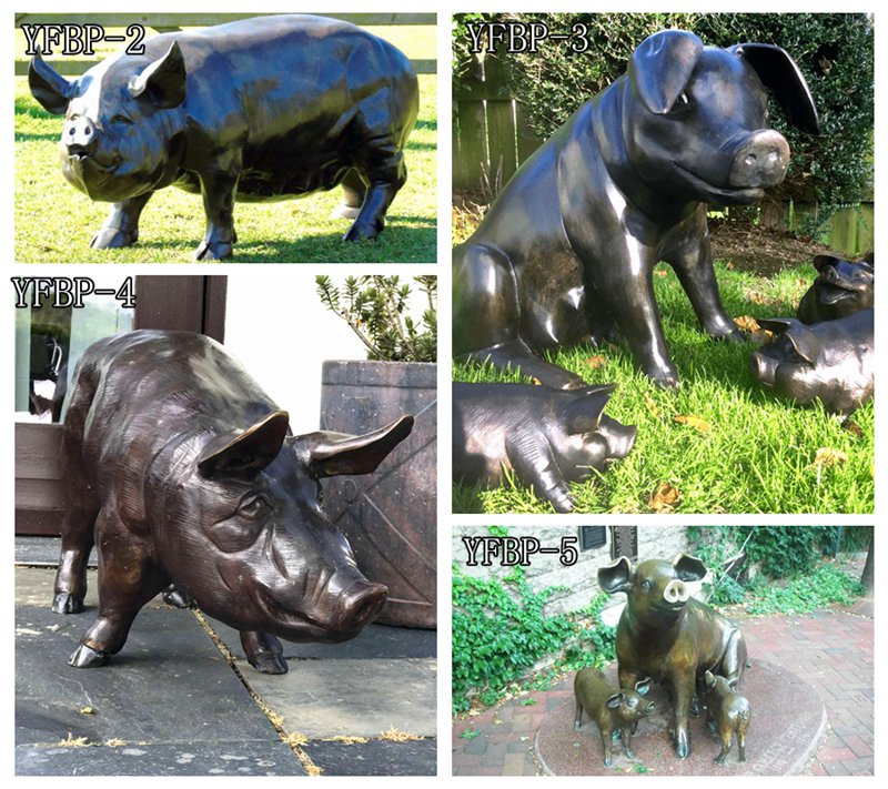 large outdoor pig statues