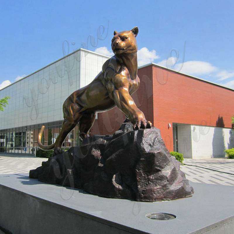 outdoor-decoration-life-size-metal-panther-statue