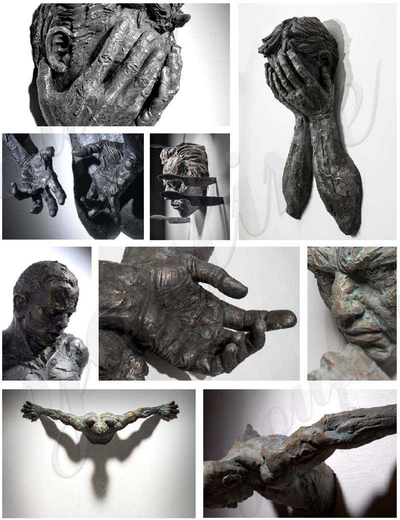 Amazing Sculptures That Emerge from Walls