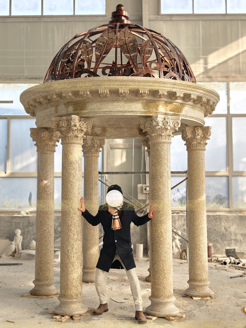 natural Antique Beige Granite Gazebo