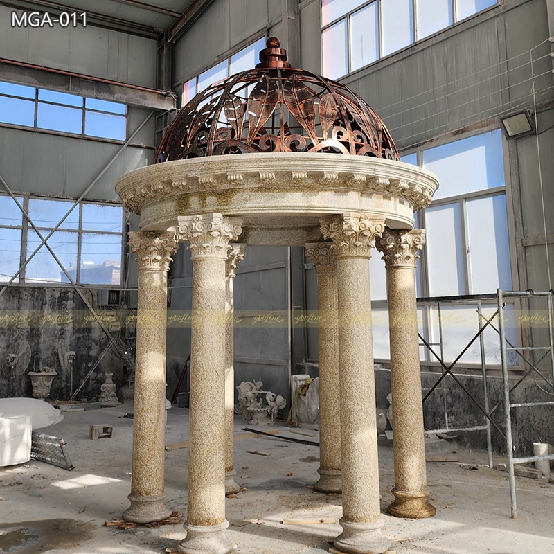 natural Antique Beige Stone Gazebo