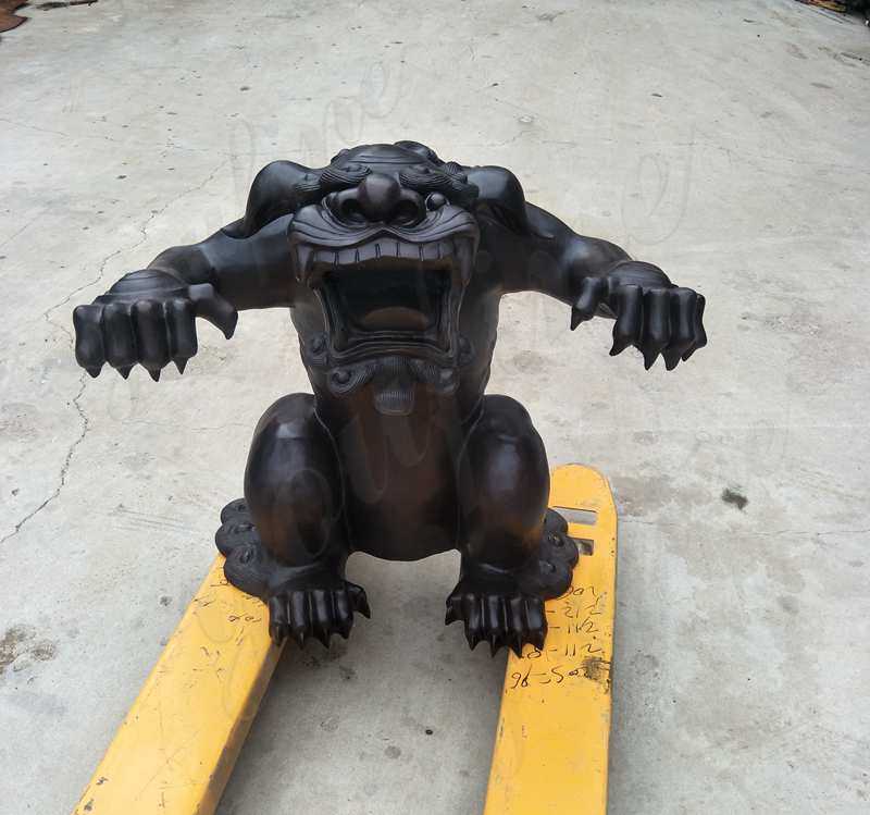 Beautiful Bronze Monster Sculpture Custom Made for Our American Customer