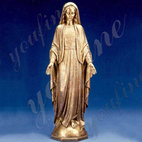 Life Size Bronze Blessed Mother Mary Statue