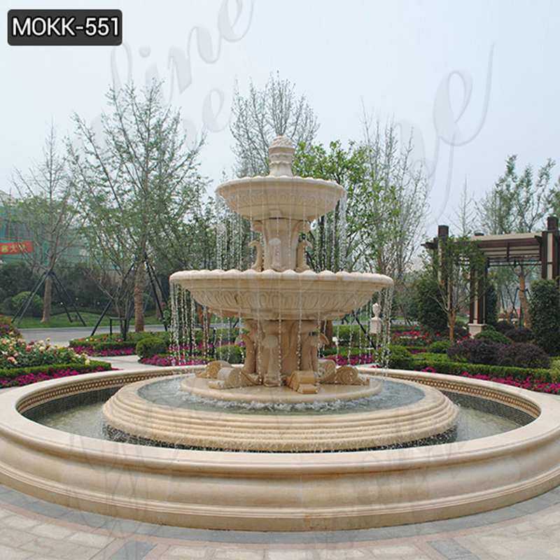 Best Large Tiered Beige Water Fountain for Garden Decor