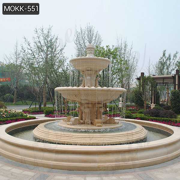 Buy Best Large Tiered Beige Water Fountain for Garden Decor MOKK-551