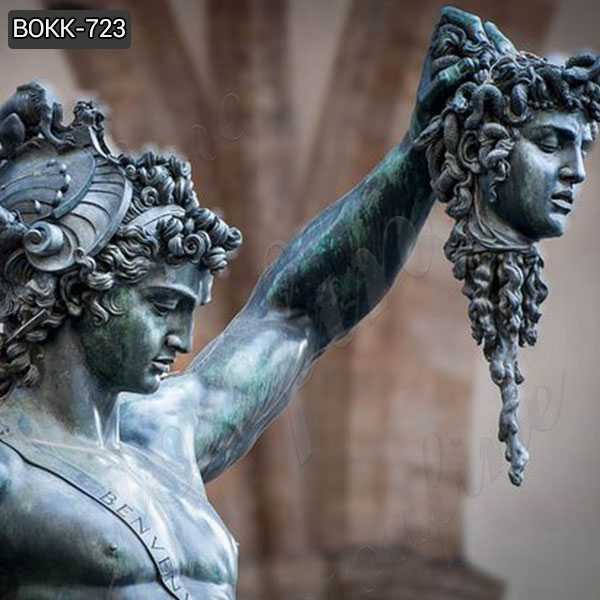 Classical Bronze Perseus with the Head of Medusa Sculpture