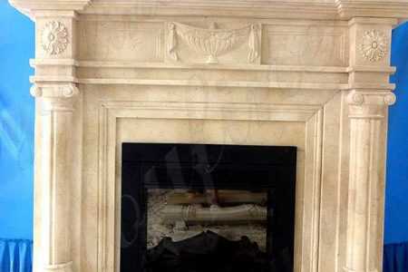 Contemporary Stone Fireplace Mantels and Surrounds Wholesale MOKK-412
