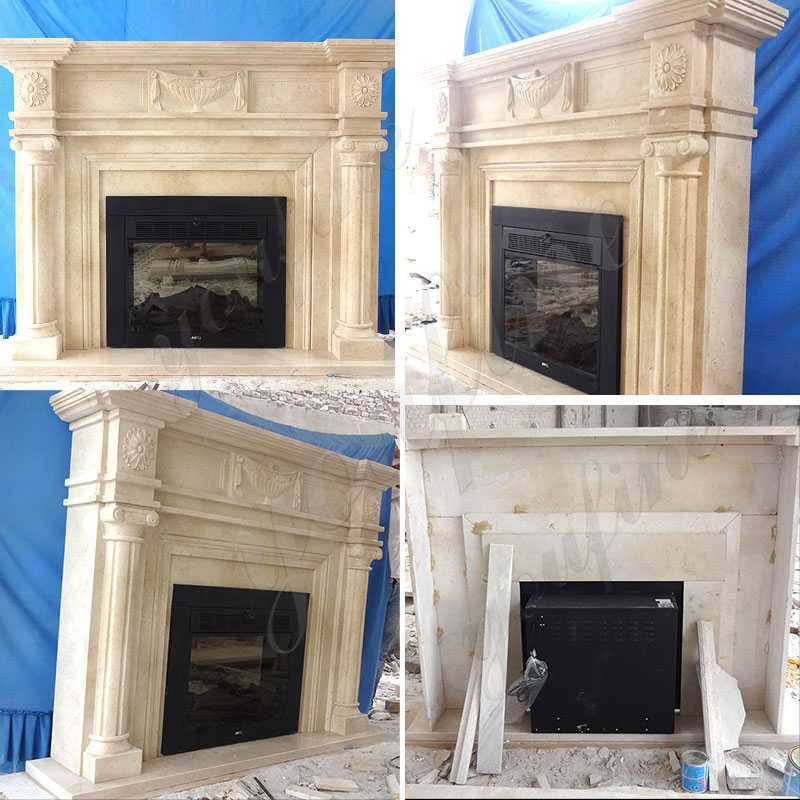 Contemporary Stone Fireplace Mantels and Surrounds for sale