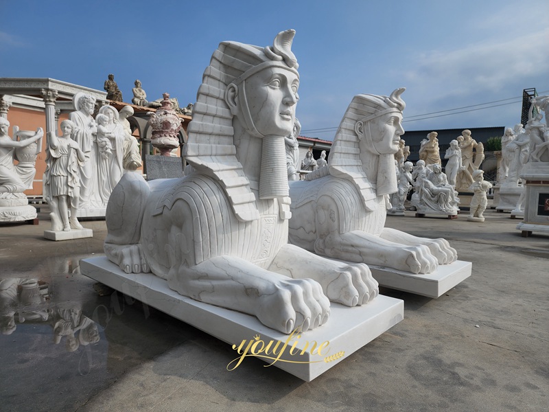 Famous Greek Sphinx Marble Statue 1