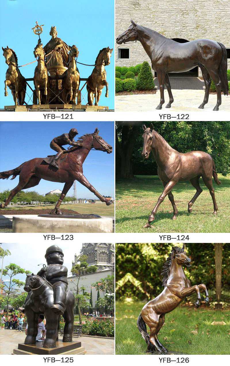 Garden Bronze Standing Horse Sculpture from Factory Supply