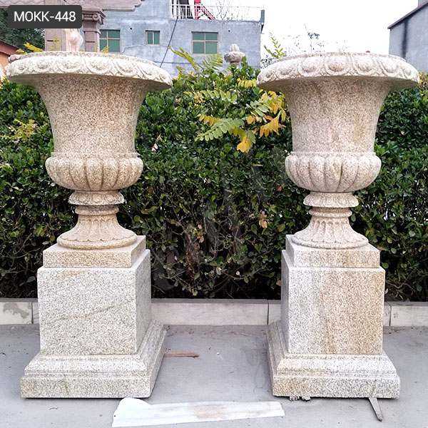 Natural Granite Modern Outdoor Plant Pots for Yard Decoration MOKK-448