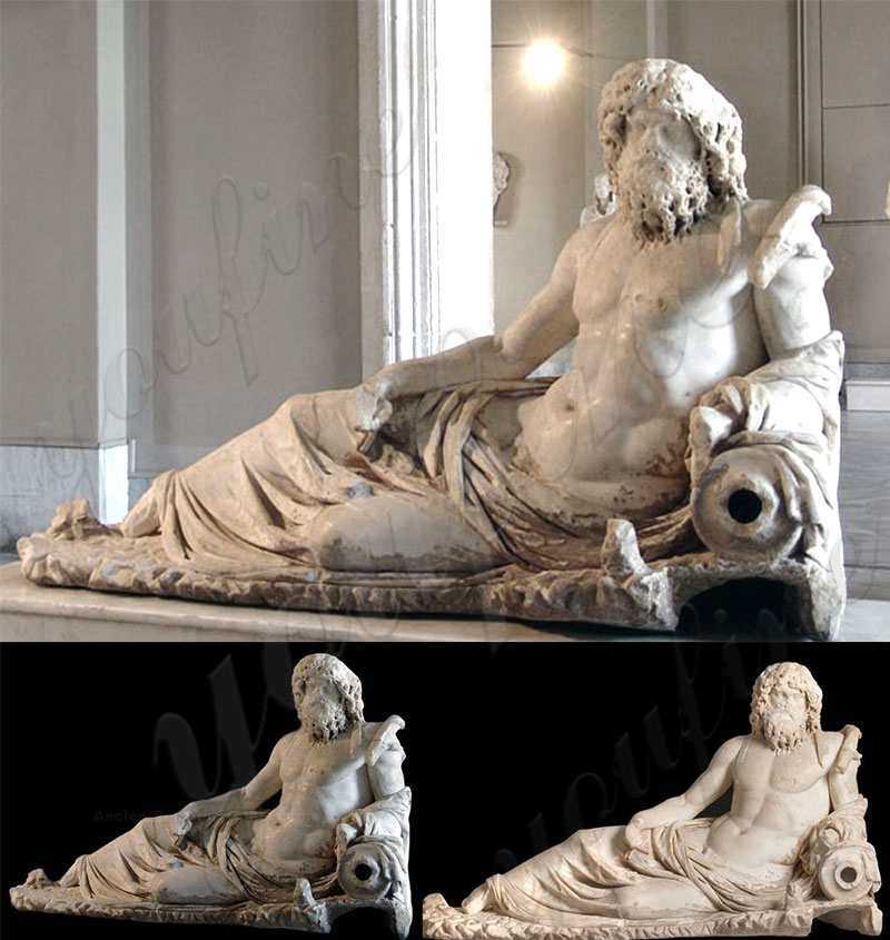 Greek Ephesus God of the Rivers Oceanus Marble Statue