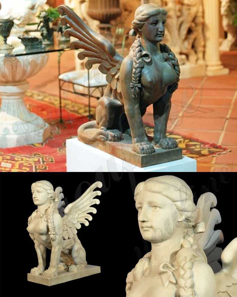 Greek Sphinx Marble Statues