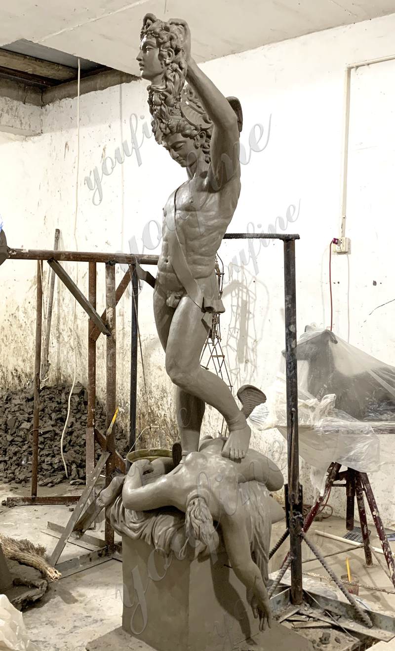 Greek perseus sculptures clay model