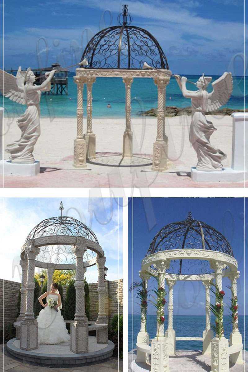 Large Outdoor Luxury Marble Garden Gazebo from Factory Supply for sale