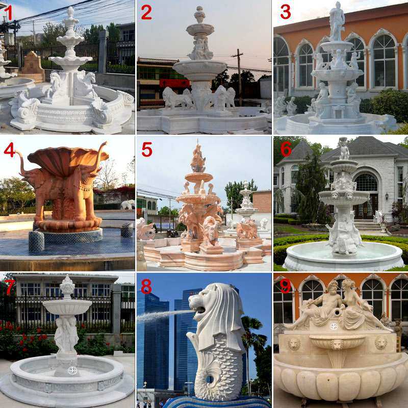 Large Tiered Beige Water Fountain for Garden Decor