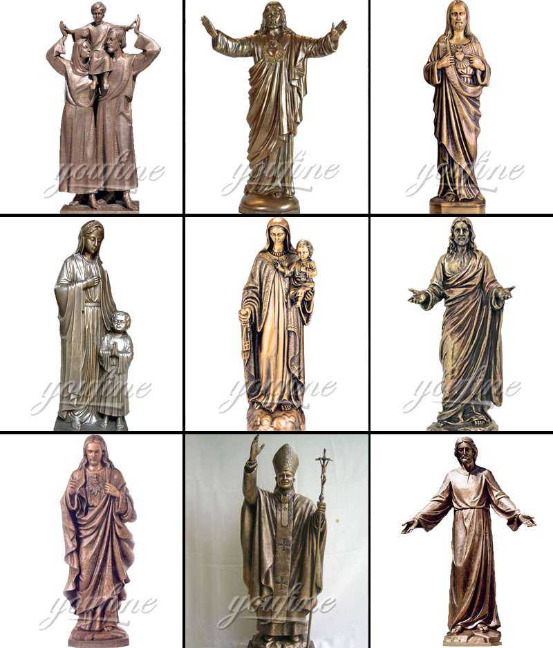 Life Size Bronze Blessed Mother Mary Outdoor Statue