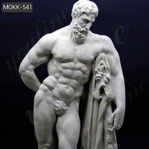 Life Size Handmade Marble Farnese Hercules Roman God Statue for sale