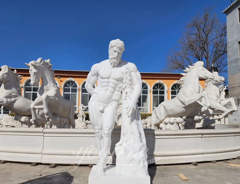 Marble Farnese Hercules Roman God Statue