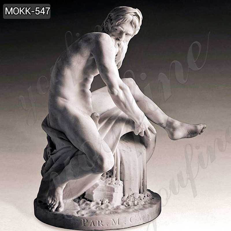 Marble Statue A River God by Jean-Jacques Caffieri Replicas