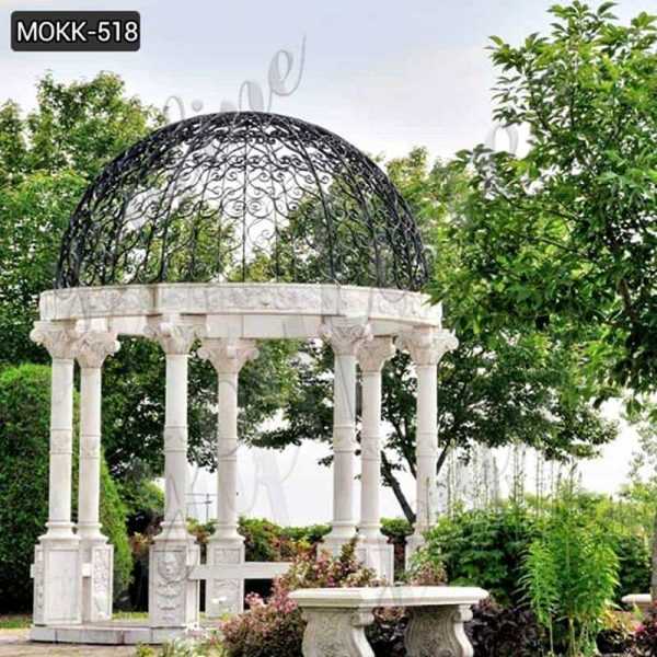 Modern White Marble Gazebo installation