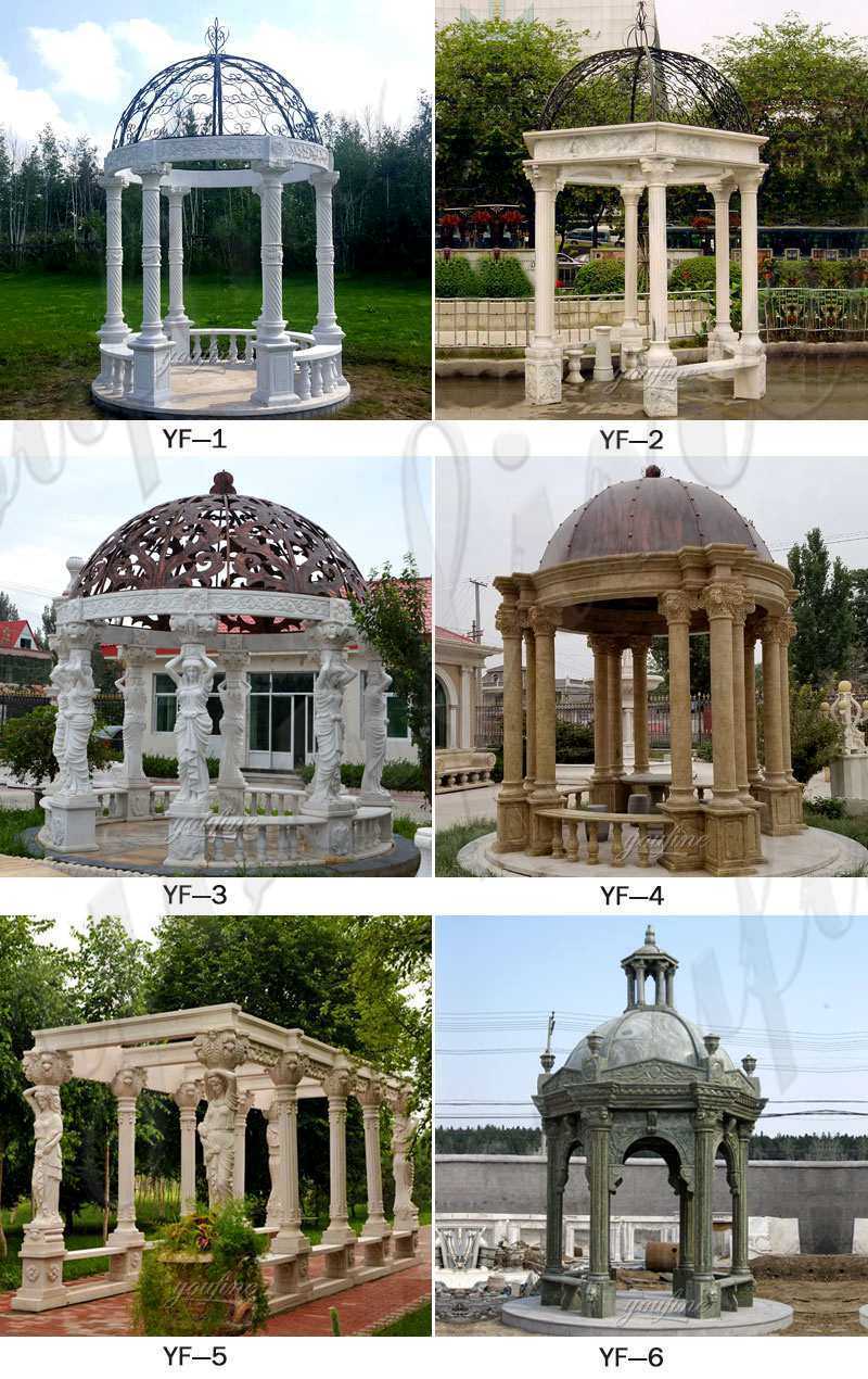 Modern White Marble Gazebo installations