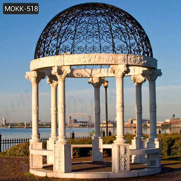 Modern White Marble Gazebo