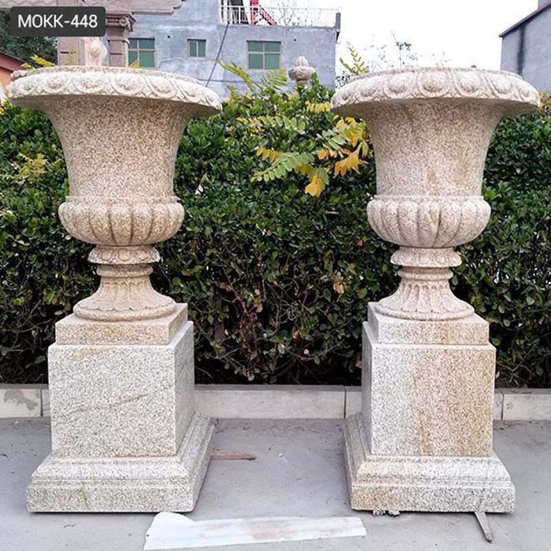 Natural Granite Outdoor Plant Pots for Yard Decoration
