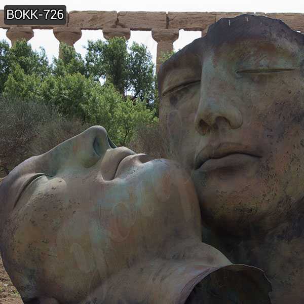 Outdoor Casting Bronze face Sculpture