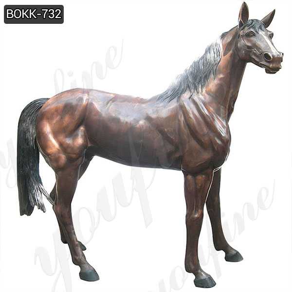 Outdoor Casting Bronze Life Size Horse Statue for Garden Manufacturer BOKK-732