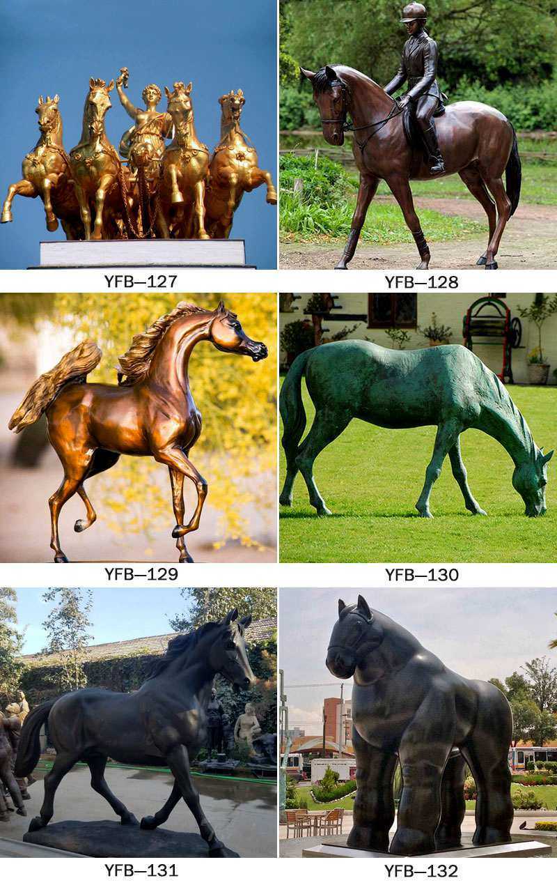 Outdoor Decorative Bronze Horse Mental Sculpture Supplier BOKK-248