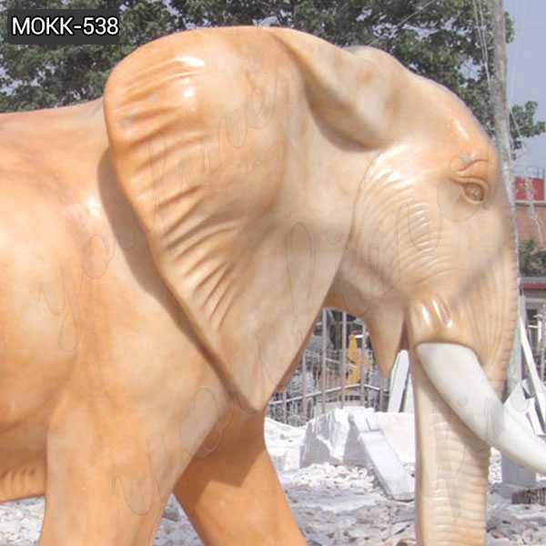 Outdoor Large Size Marble Elephant Statue on sale