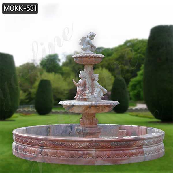 Outdoor Stone Garden Water Fountain Carved with Angel Statue