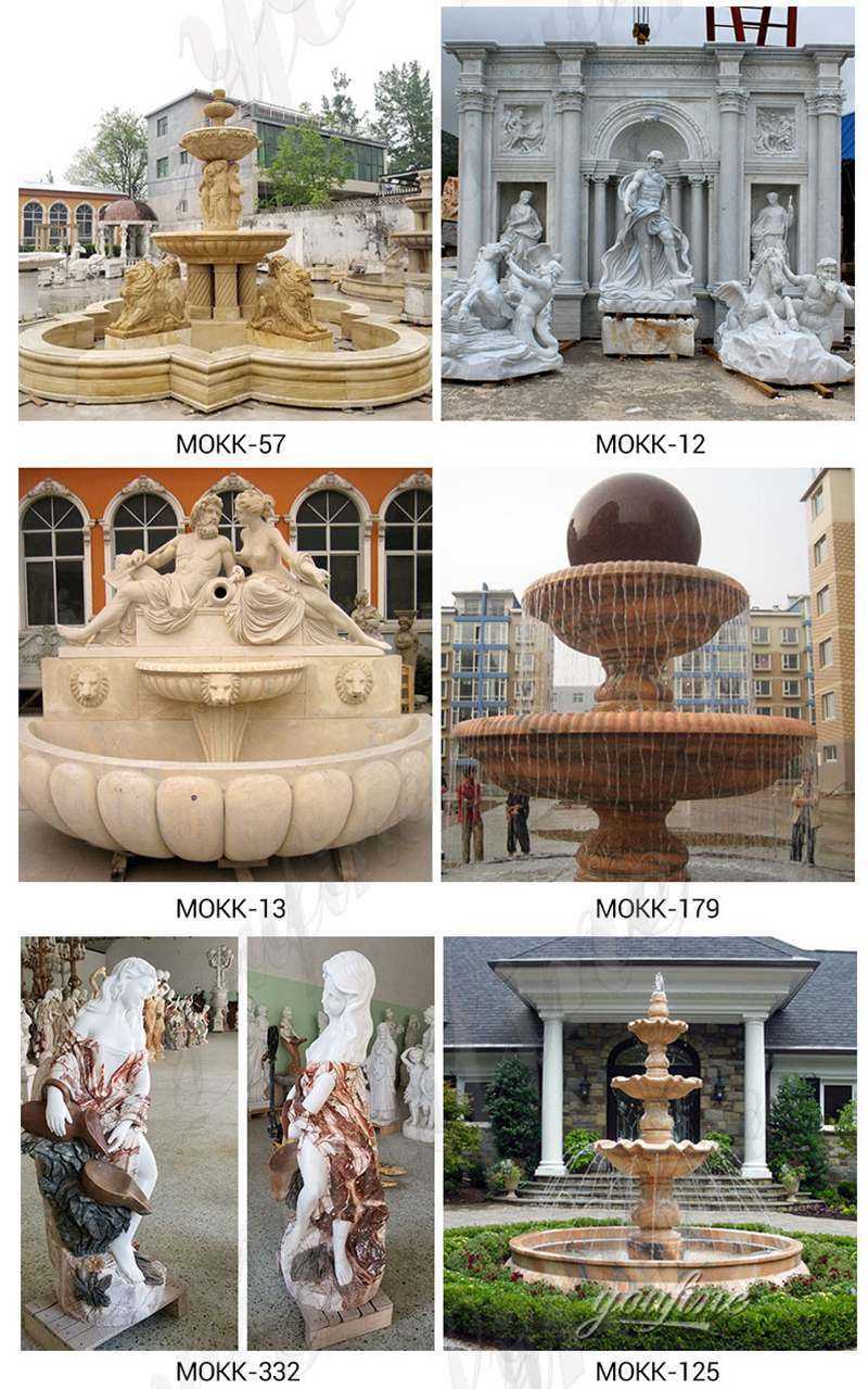 Outdoor Stone Garden Water Fountain